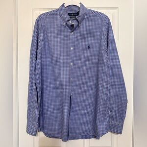 Ralph Lauren Blue Checkered Men's Shirt